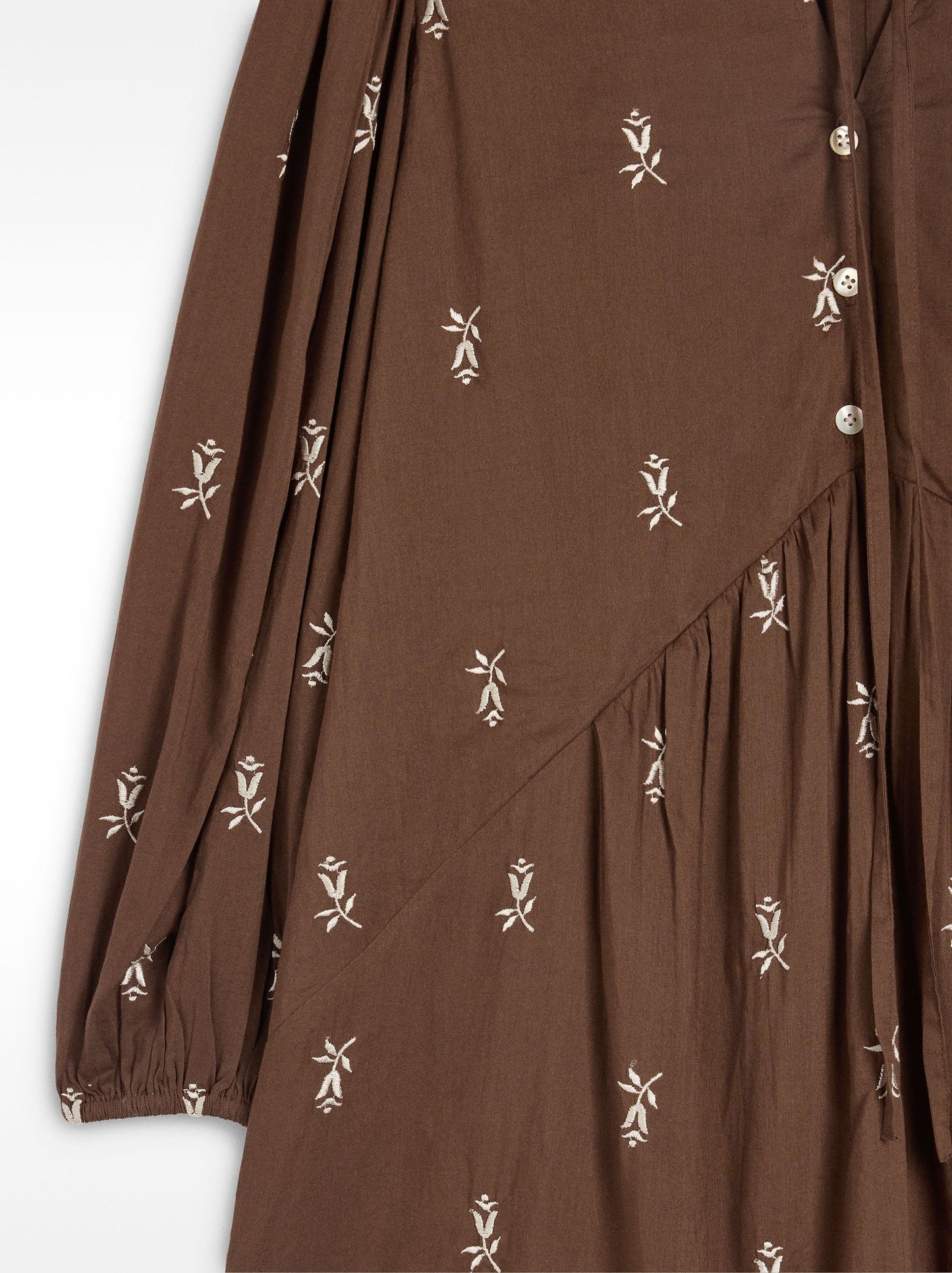 Short Dress With Embroidery 100% Cotton
