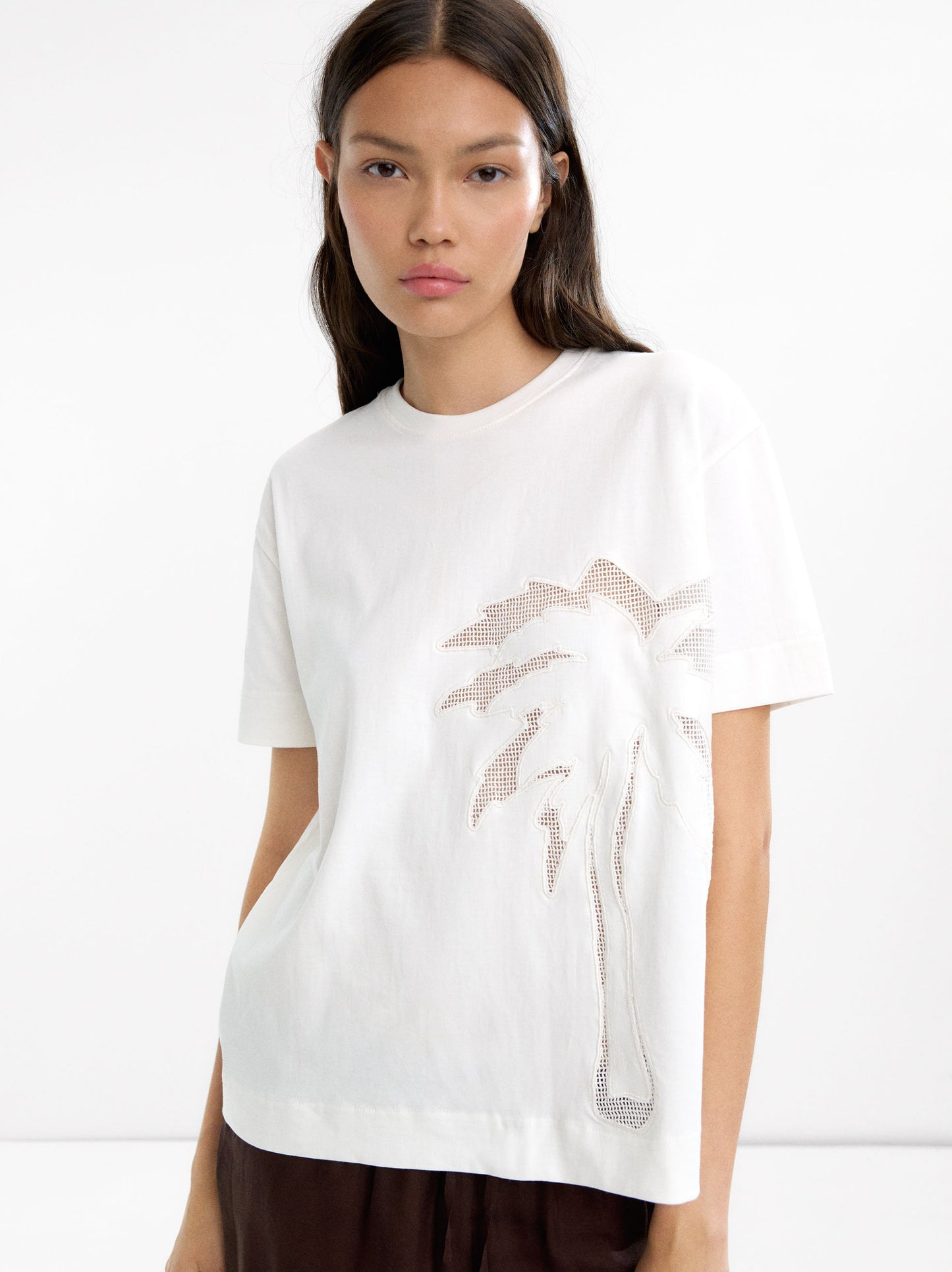 T-Shirt With Embroidery 100% Cotton
