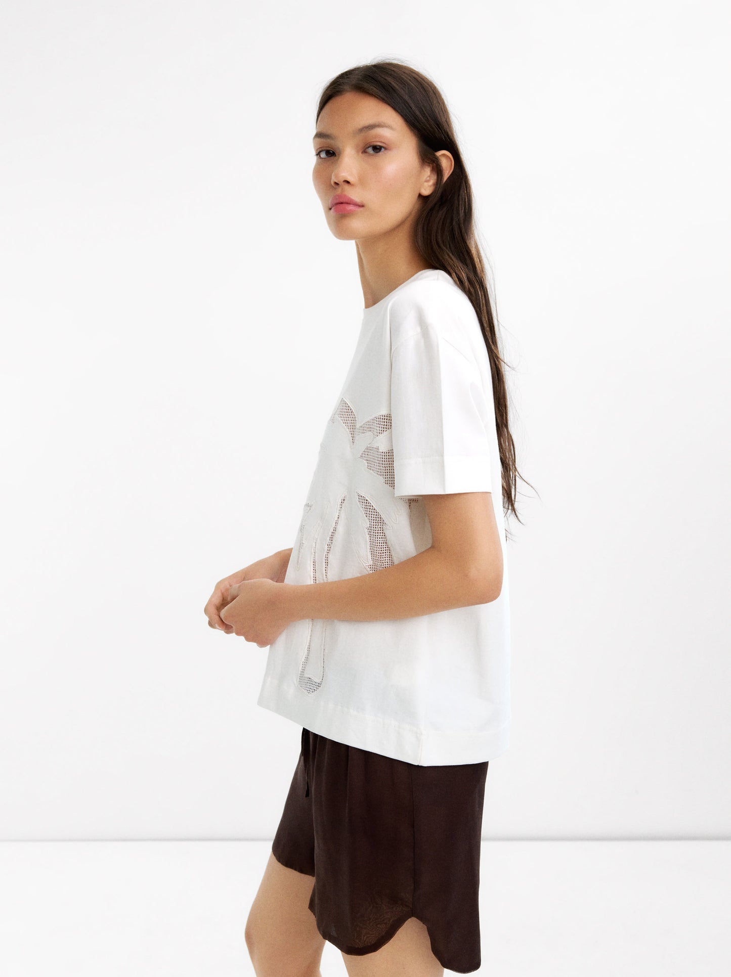 T-Shirt With Embroidery 100% Cotton