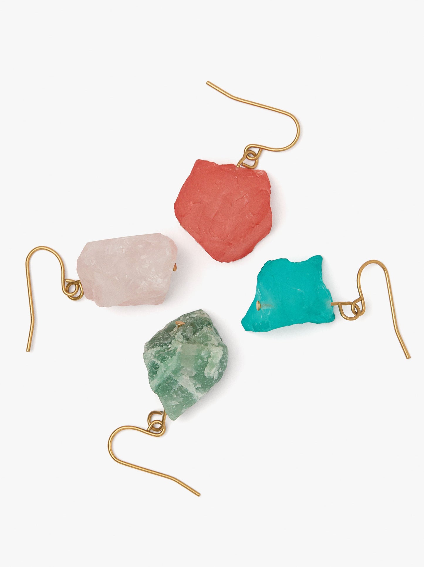 Set Of Earrings With Asymmetrical Stone