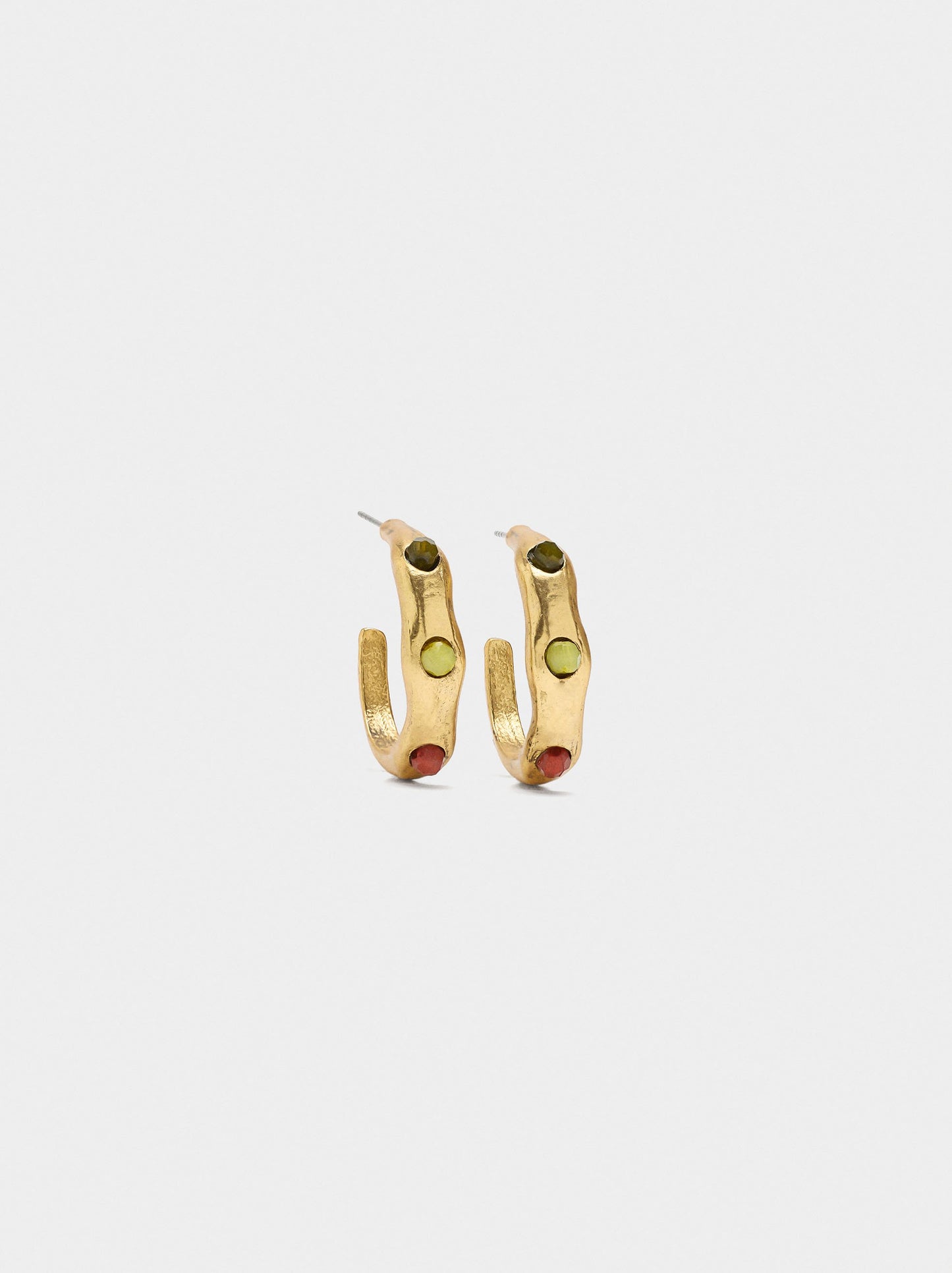 Open Hoop Earrings With Resin