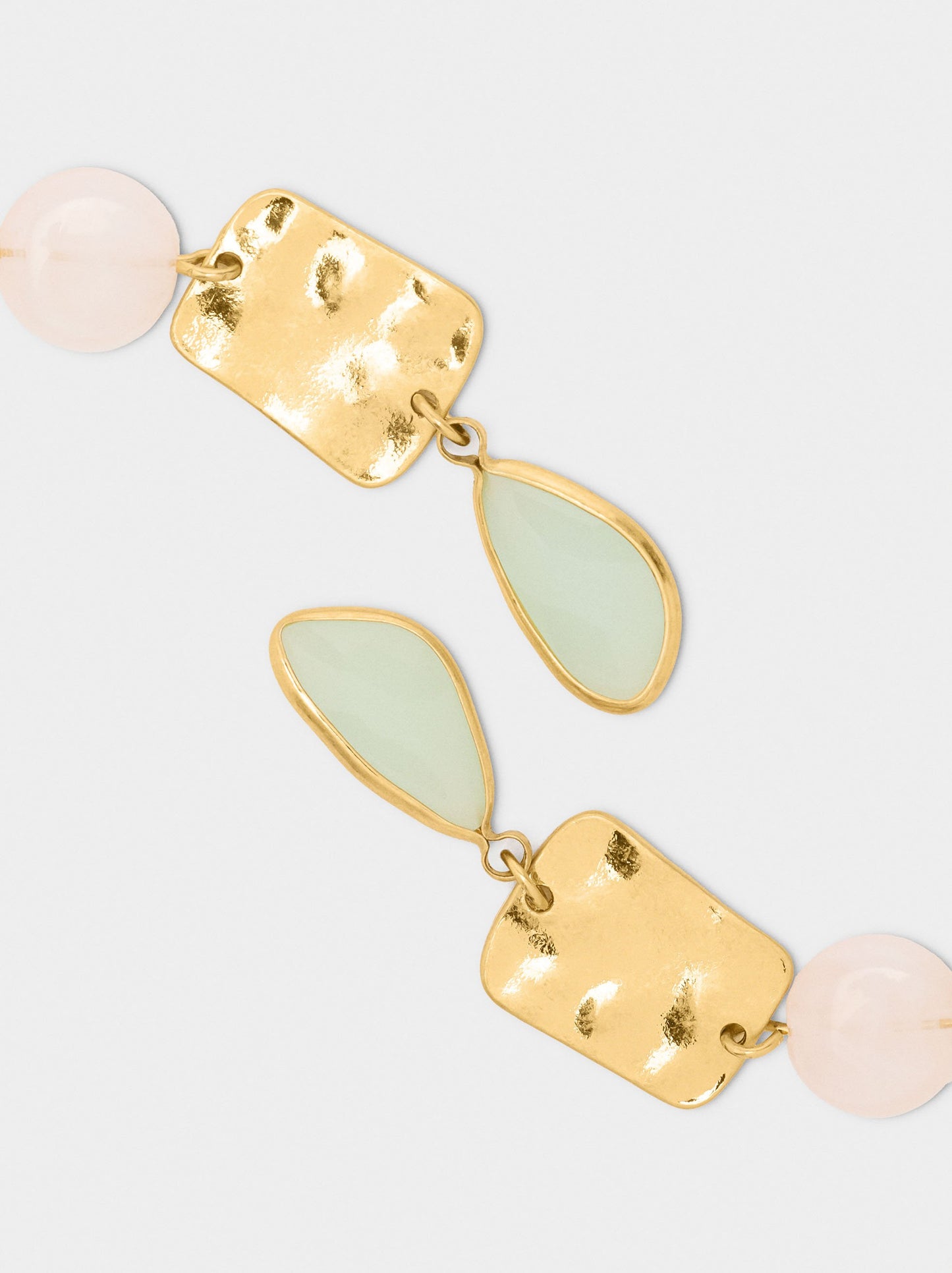 Long Earrings With Glass And Resin