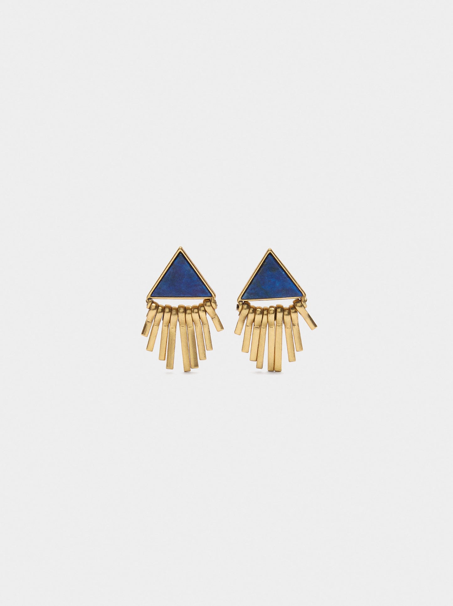 Triangle Earrings With Stone