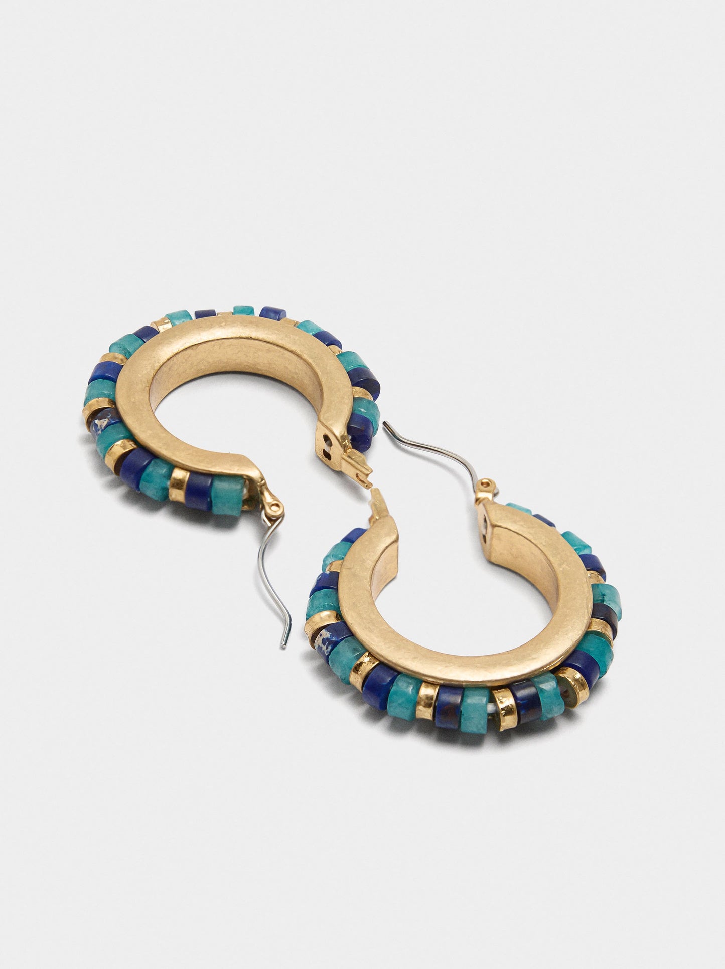 Medium Hoop Earrings With Stones