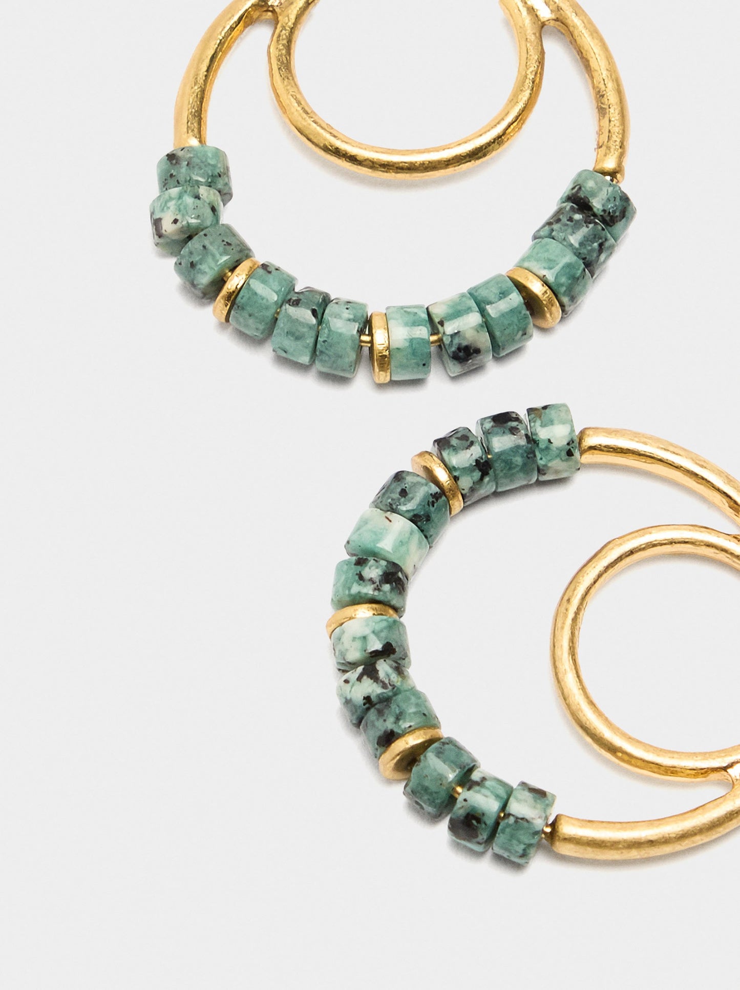 Medium Hoop Earrings With Stones