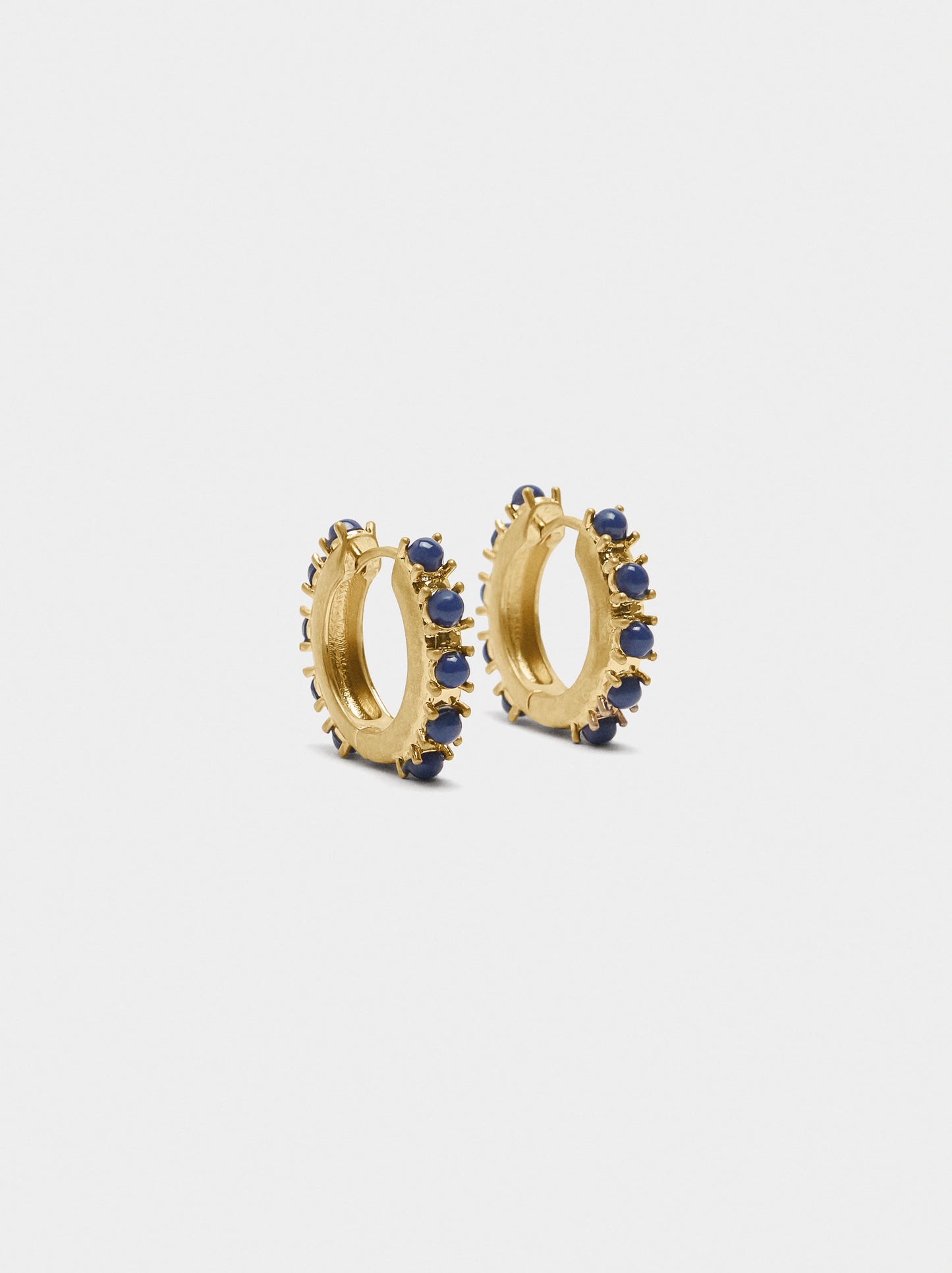Hoop Earrings With Resin Spheres