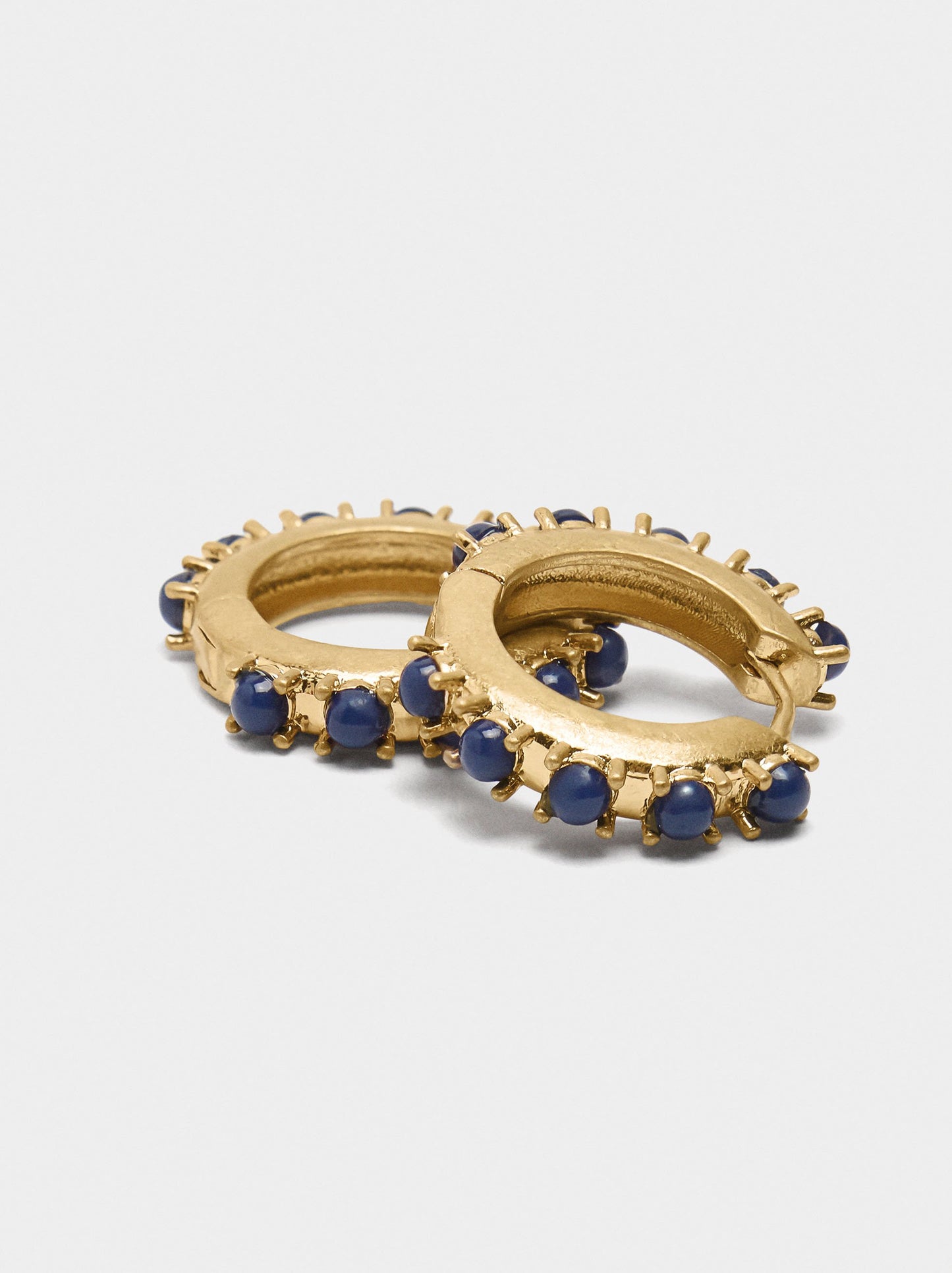 Hoop Earrings With Resin Spheres