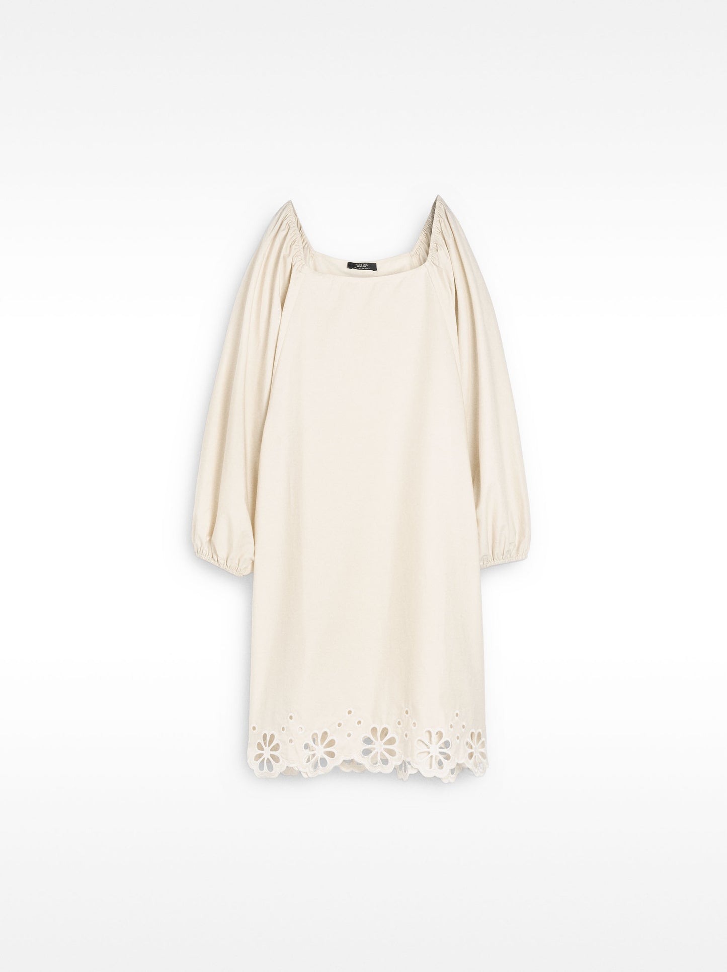 Short Dress With Embroidery 100% Cotton