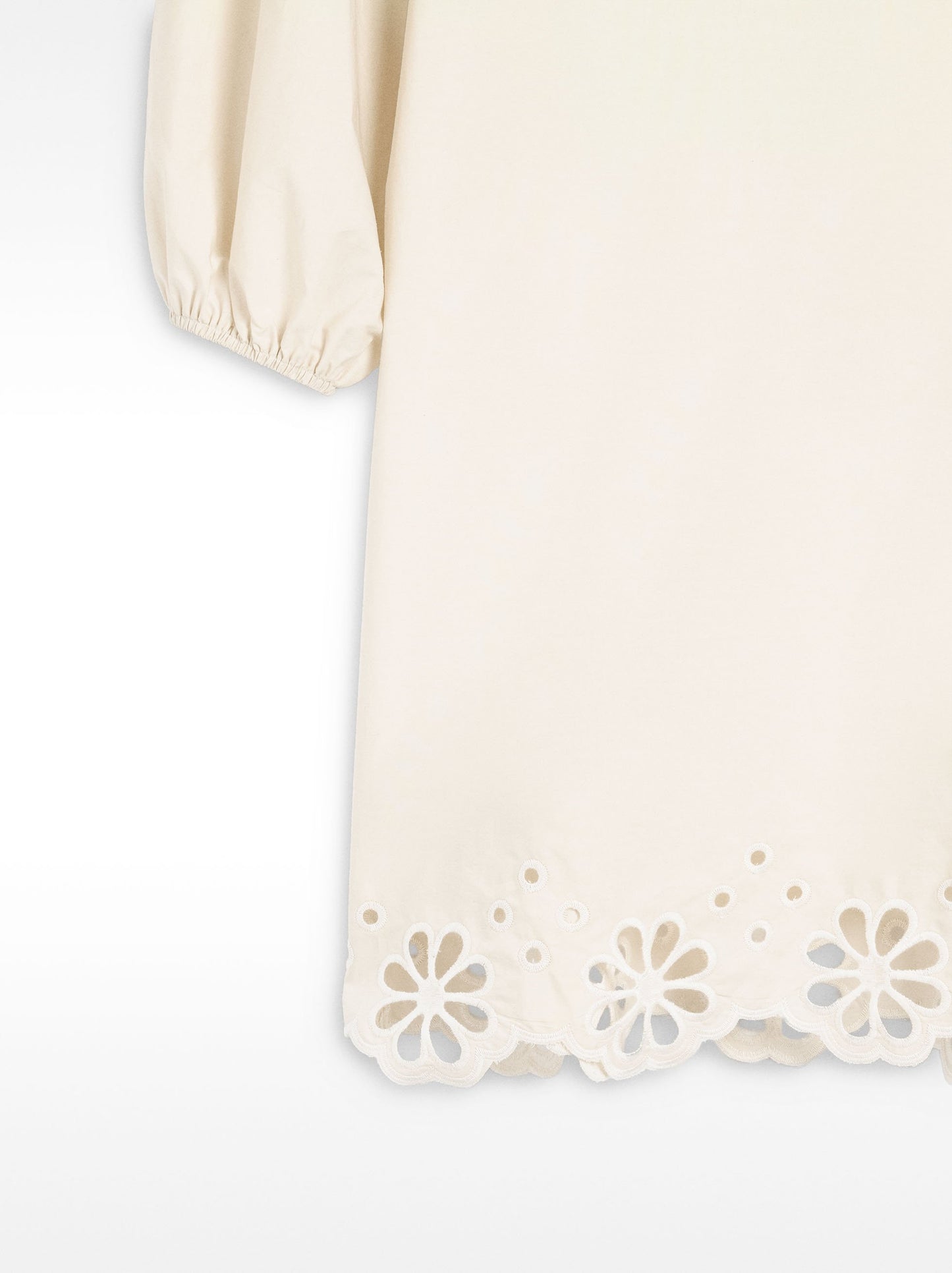 Short Dress With Embroidery 100% Cotton