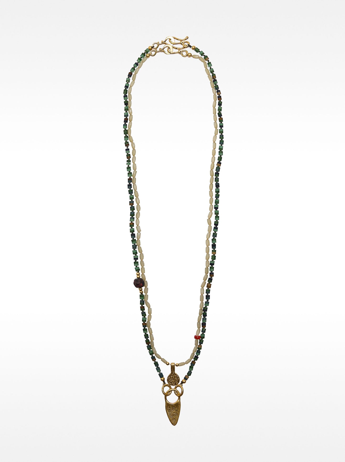 Set Of Necklaces With Stone And Ceramic Beads