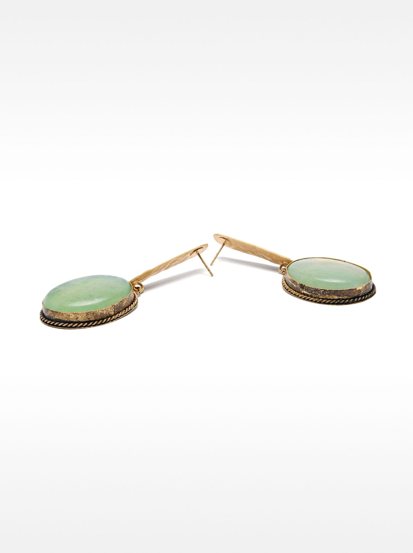 Maxi Long Bar Earrings With Stones