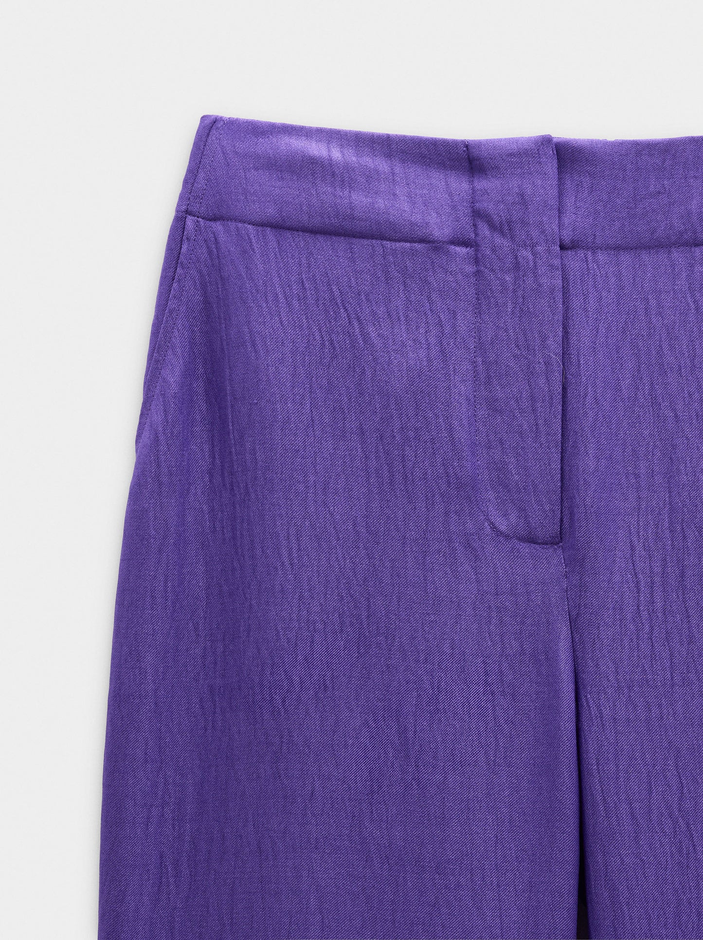 Wrinkled Effect Flowy Pants
