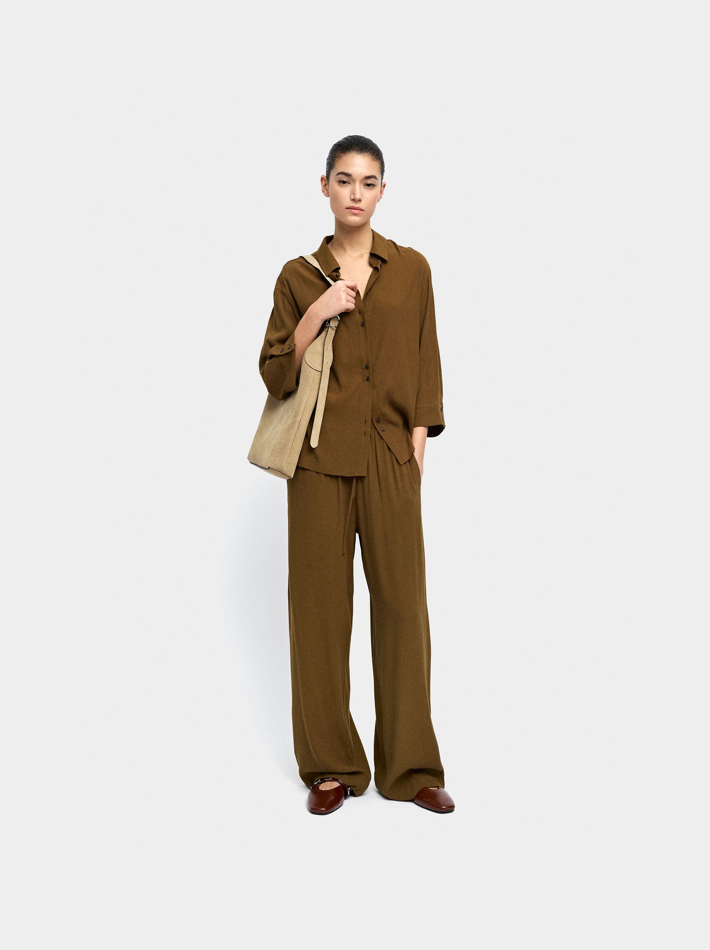 Lyocell Shirt With Double Buttons