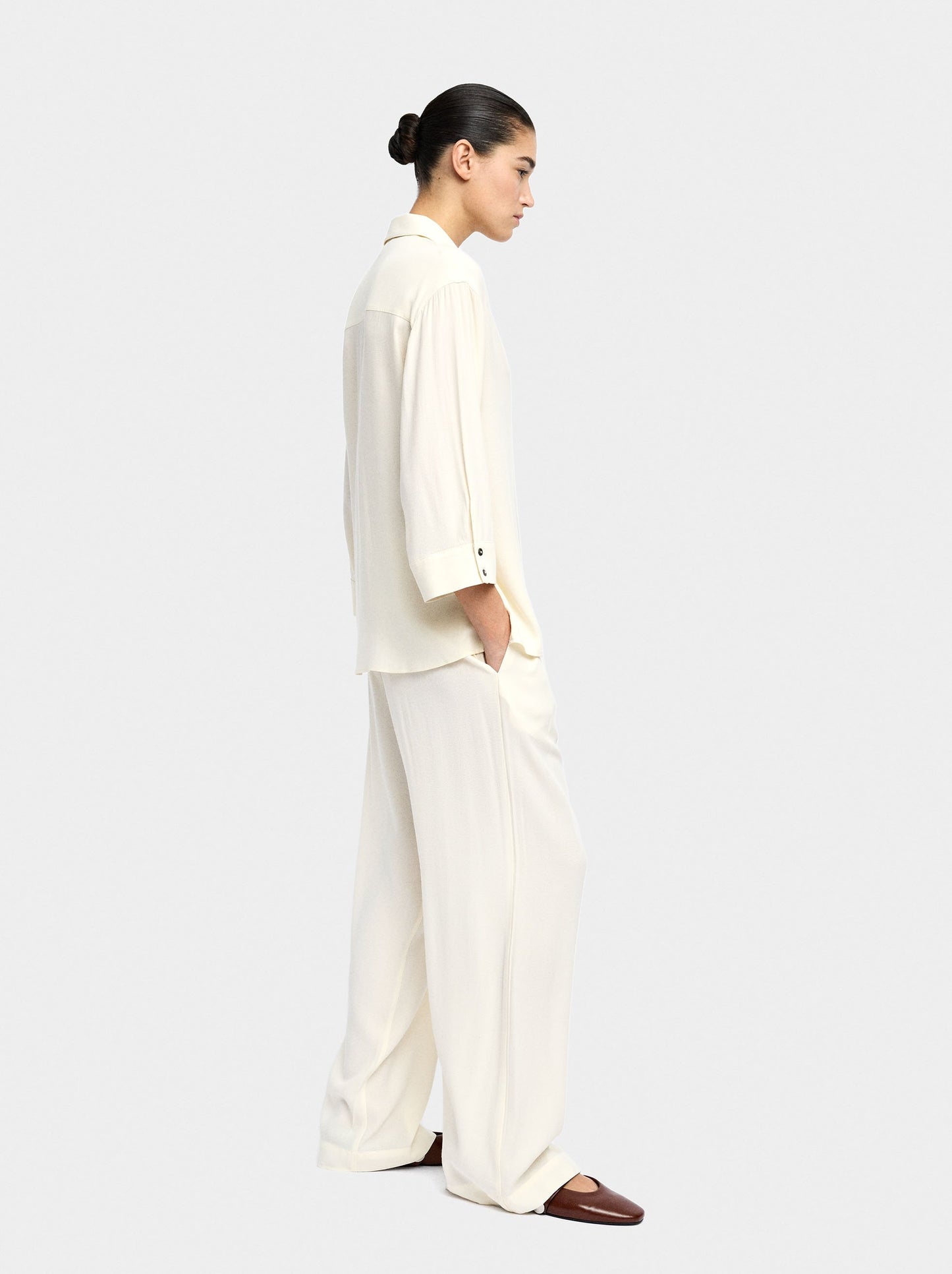 Trousers Of Lyocell With Elastic Waist