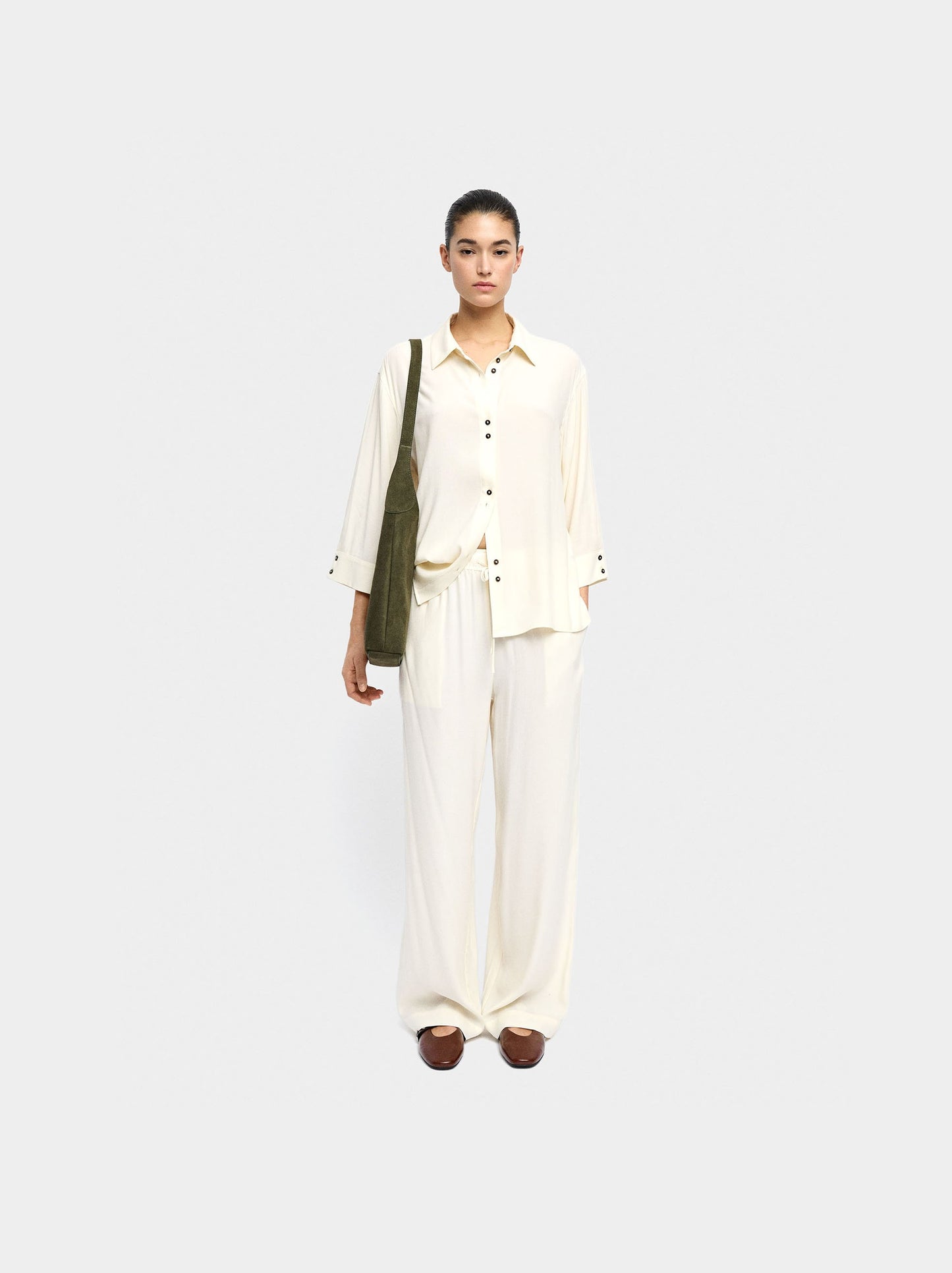 Trousers Of Lyocell With Elastic Waist