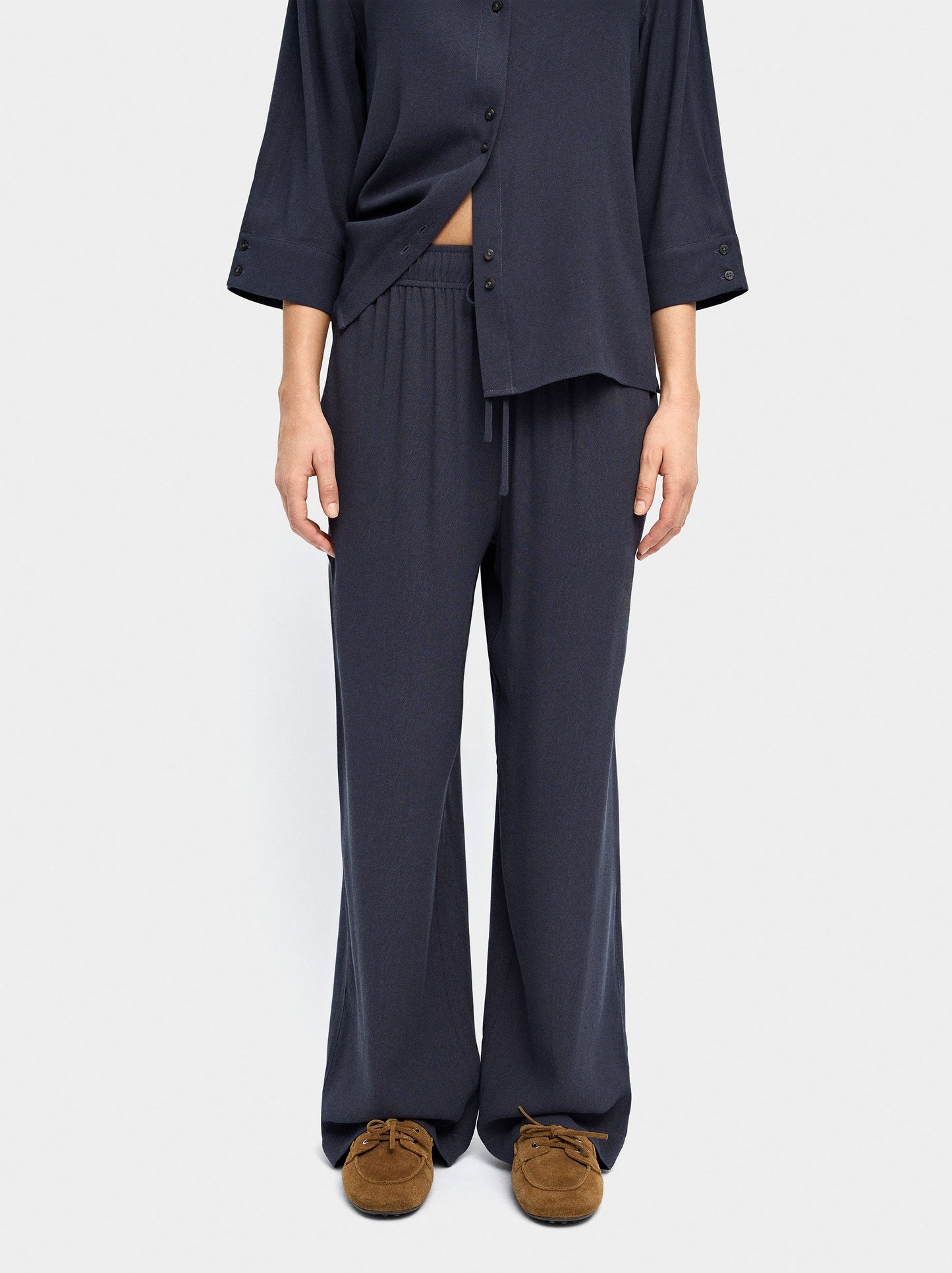 Trousers Of Lyocell With Elastic Waist