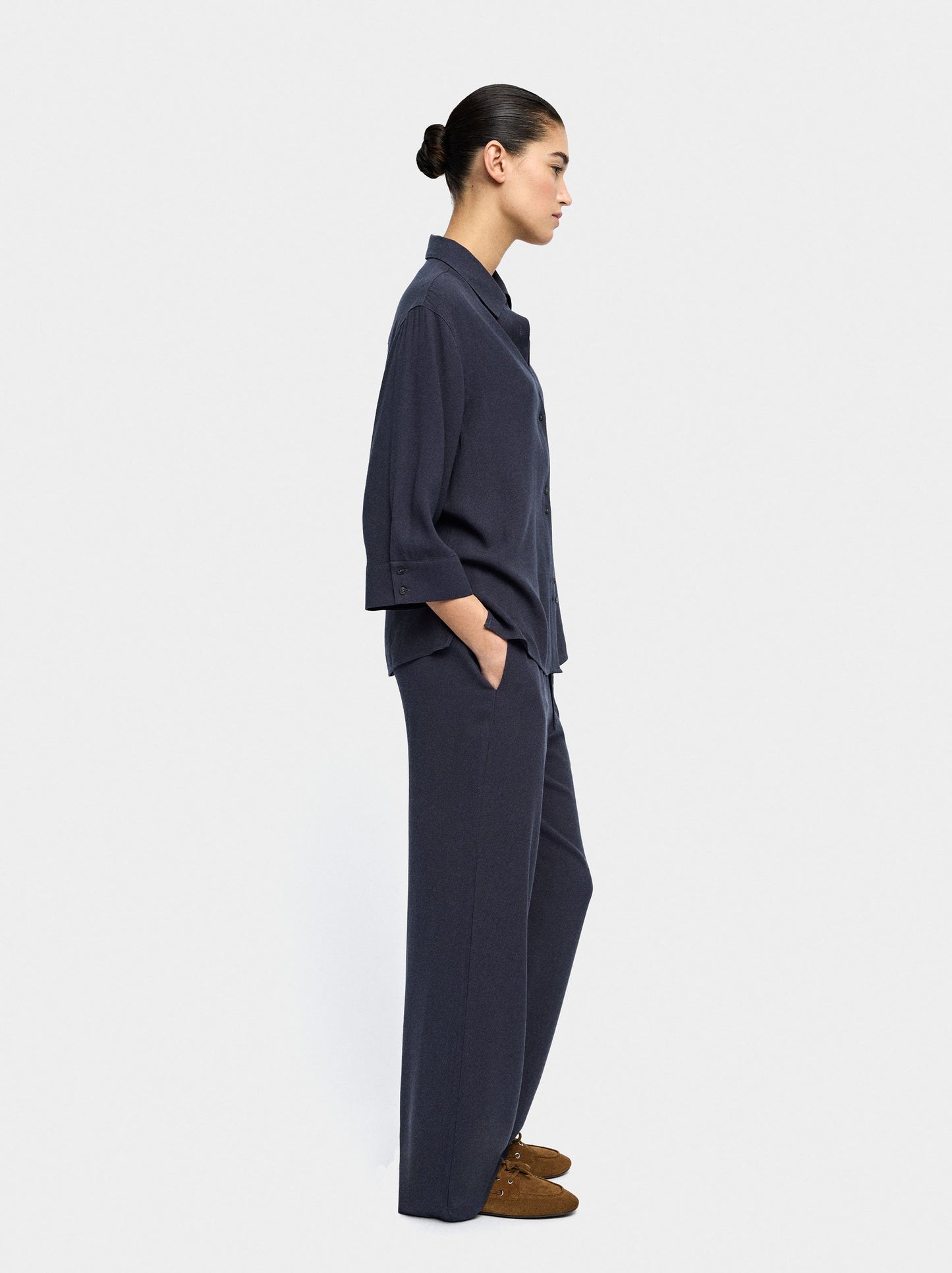 Trousers Of Lyocell With Elastic Waist