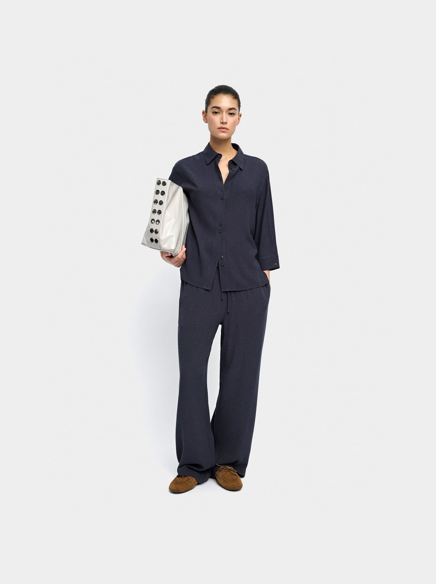 Trousers Of Lyocell With Elastic Waist