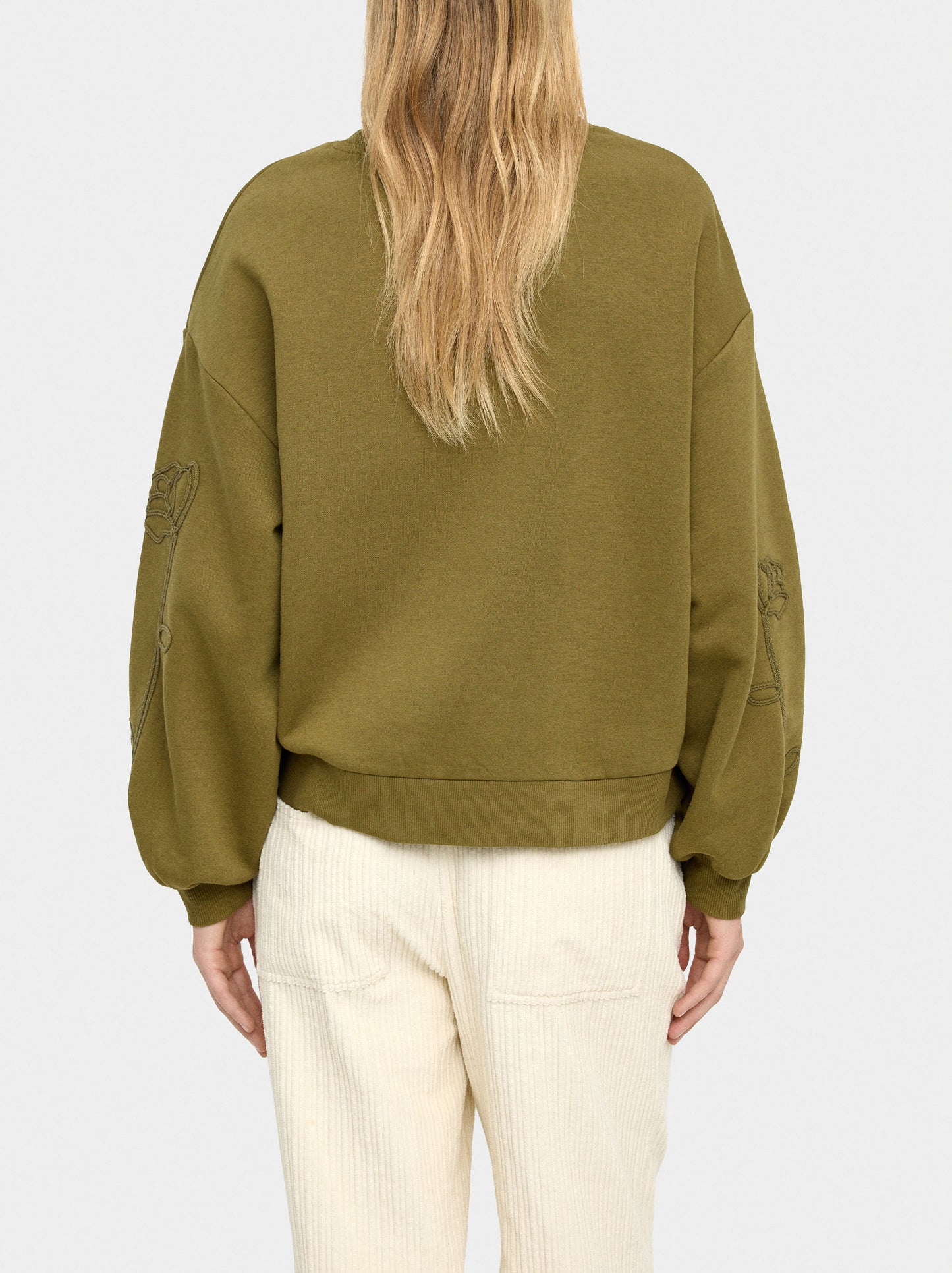 Cotton Sweatshirt With Flower