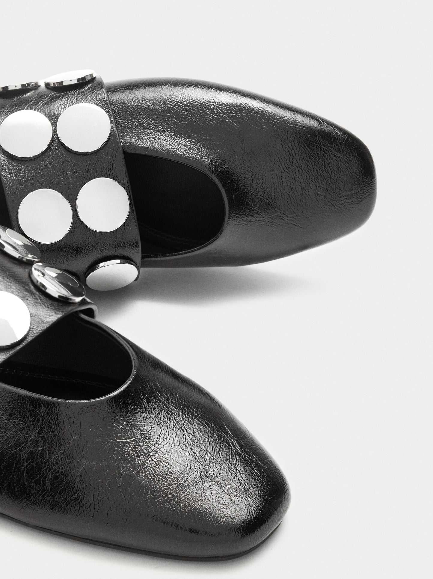 Ballet Flats With Strap And Studs