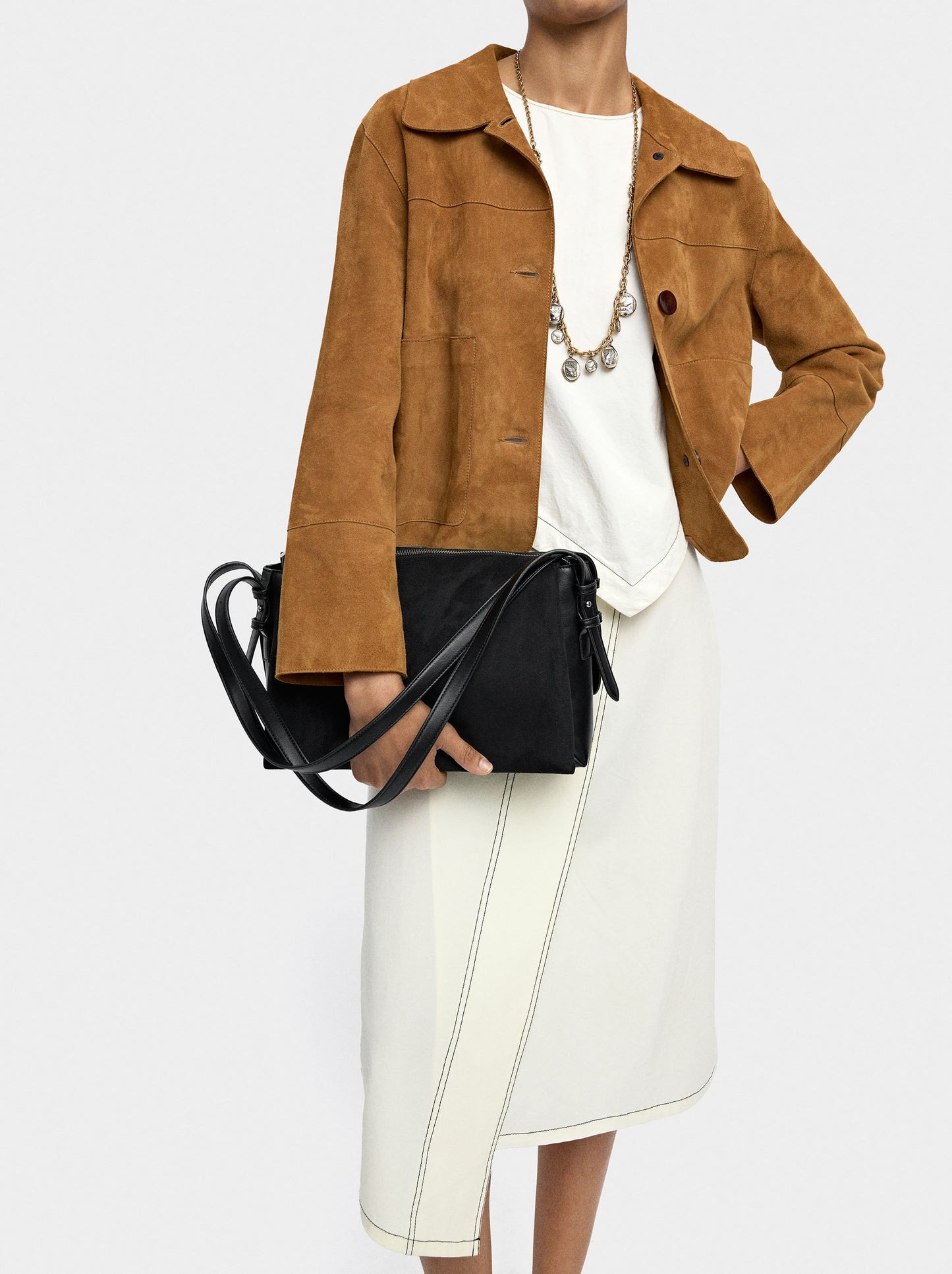 Shoulder Bag With Leather-Effect