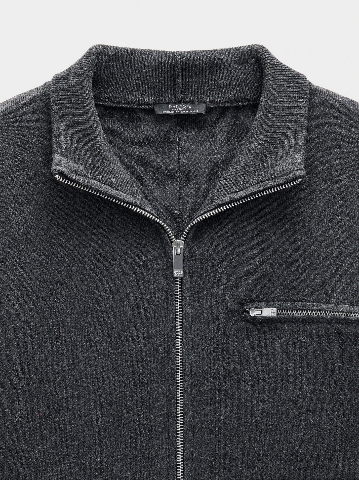 Knit Cardigan With Zipper Closure