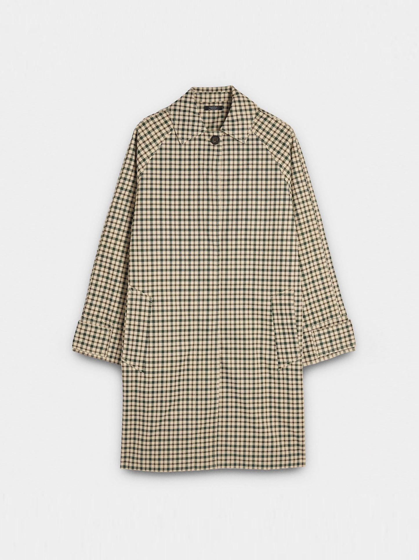 Parka With Printed Check Pattern