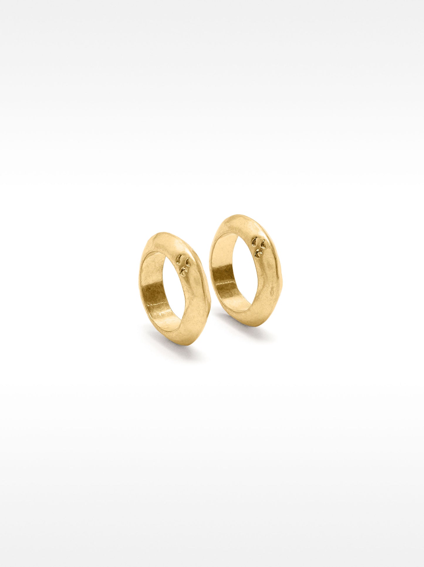 Set Of Rings With Embossed Detail