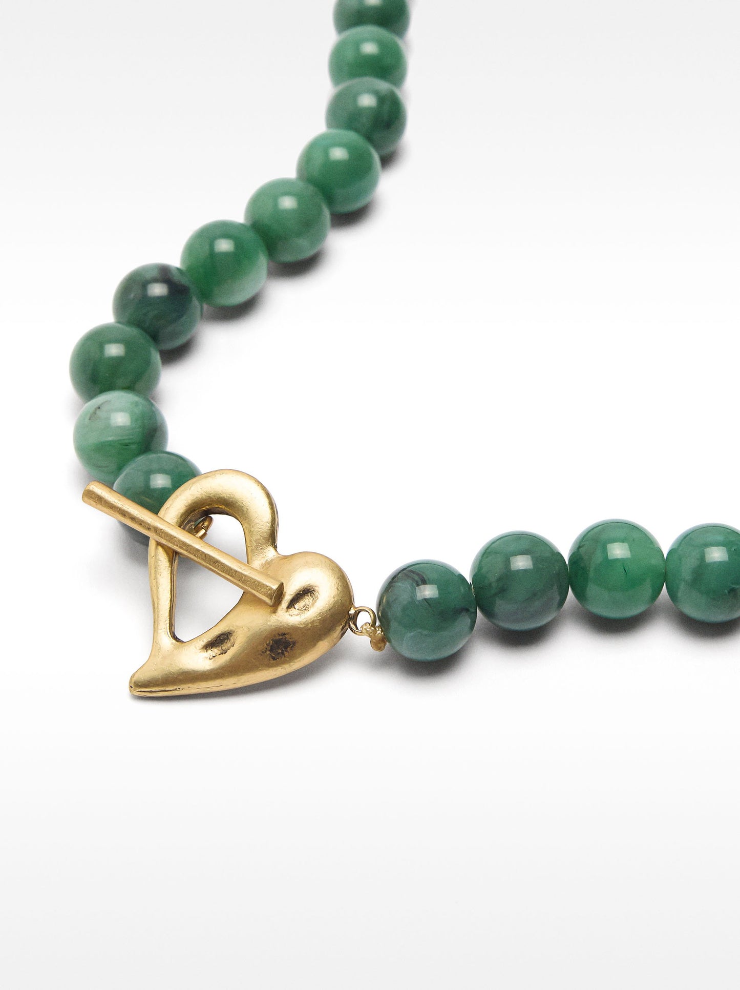 Short Necklace With Stone-Effect Beads