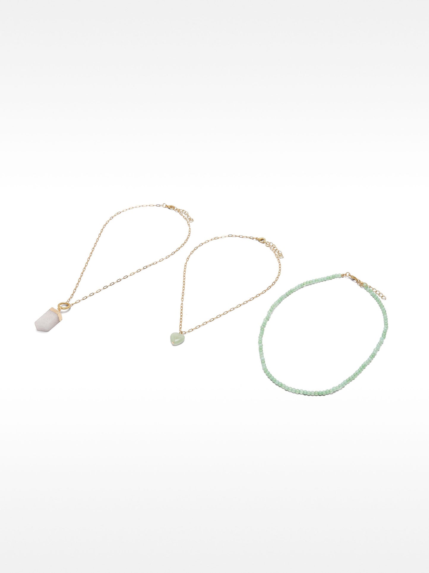 Set Of Necklaces With Stones