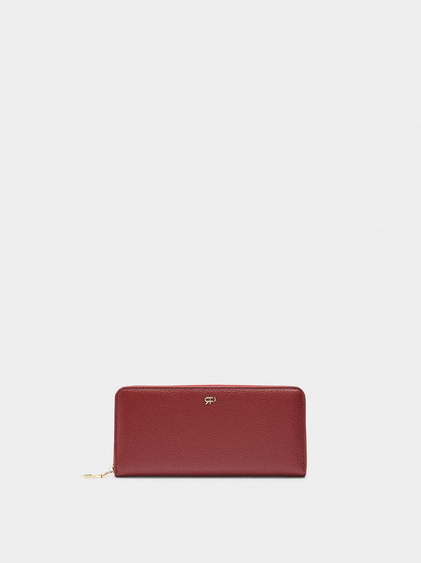 Wallet With Texture And Zipper Closure L