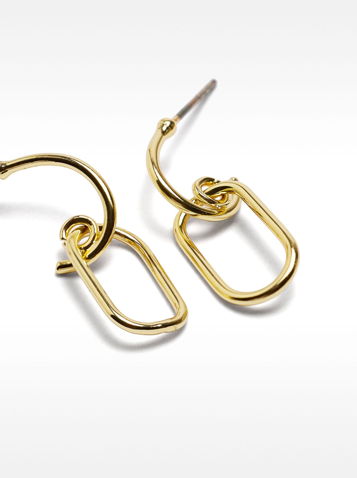 Open Golden Hoop Earrings
