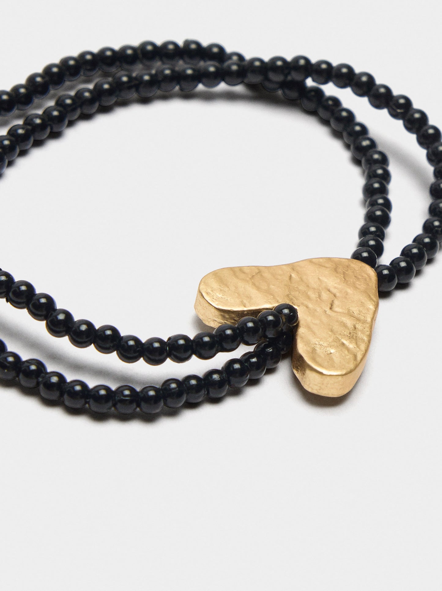 Elastic Bracelet With Beads And Heart