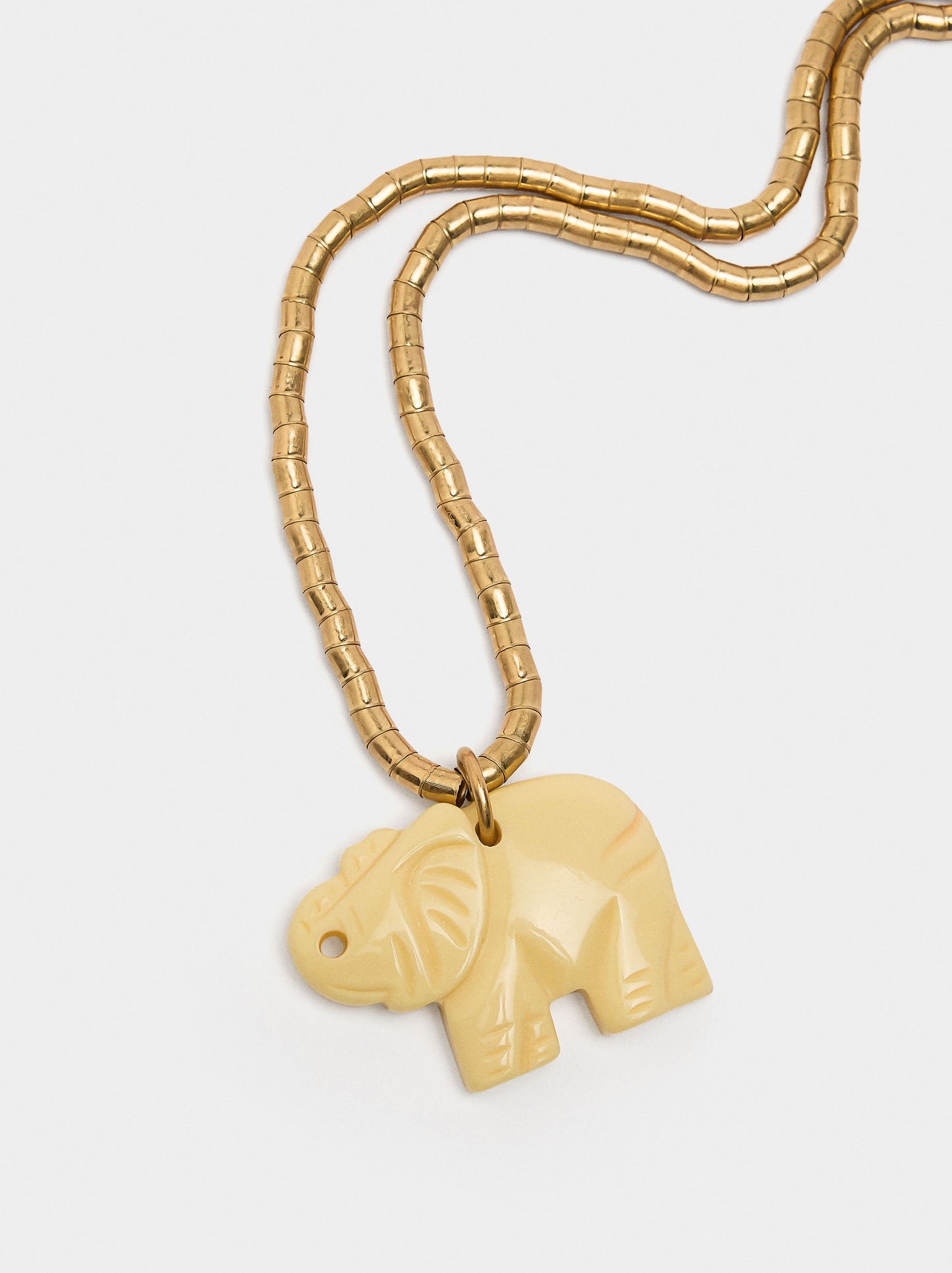 Long Necklace With Elephant Pendant