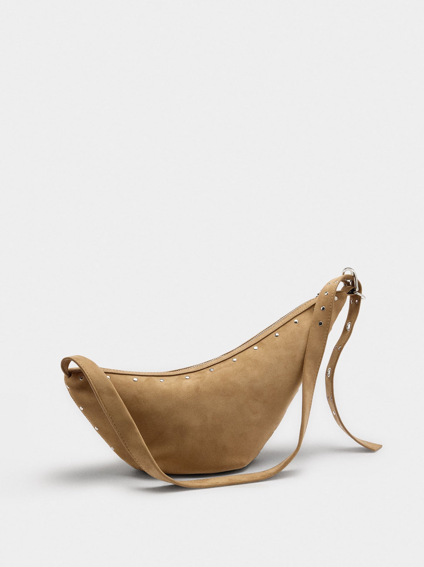 Asymmetric Shoulder Bag With Studs