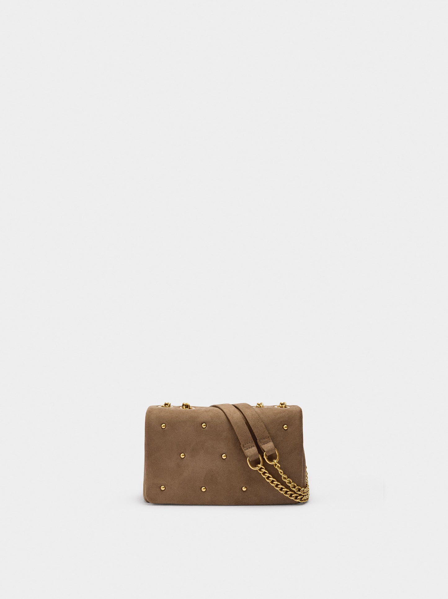 Leather-Effect Shoulder Bag With Studs