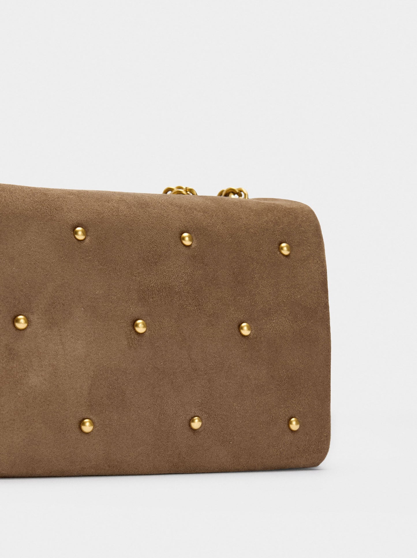 Leather-Effect Shoulder Bag With Studs