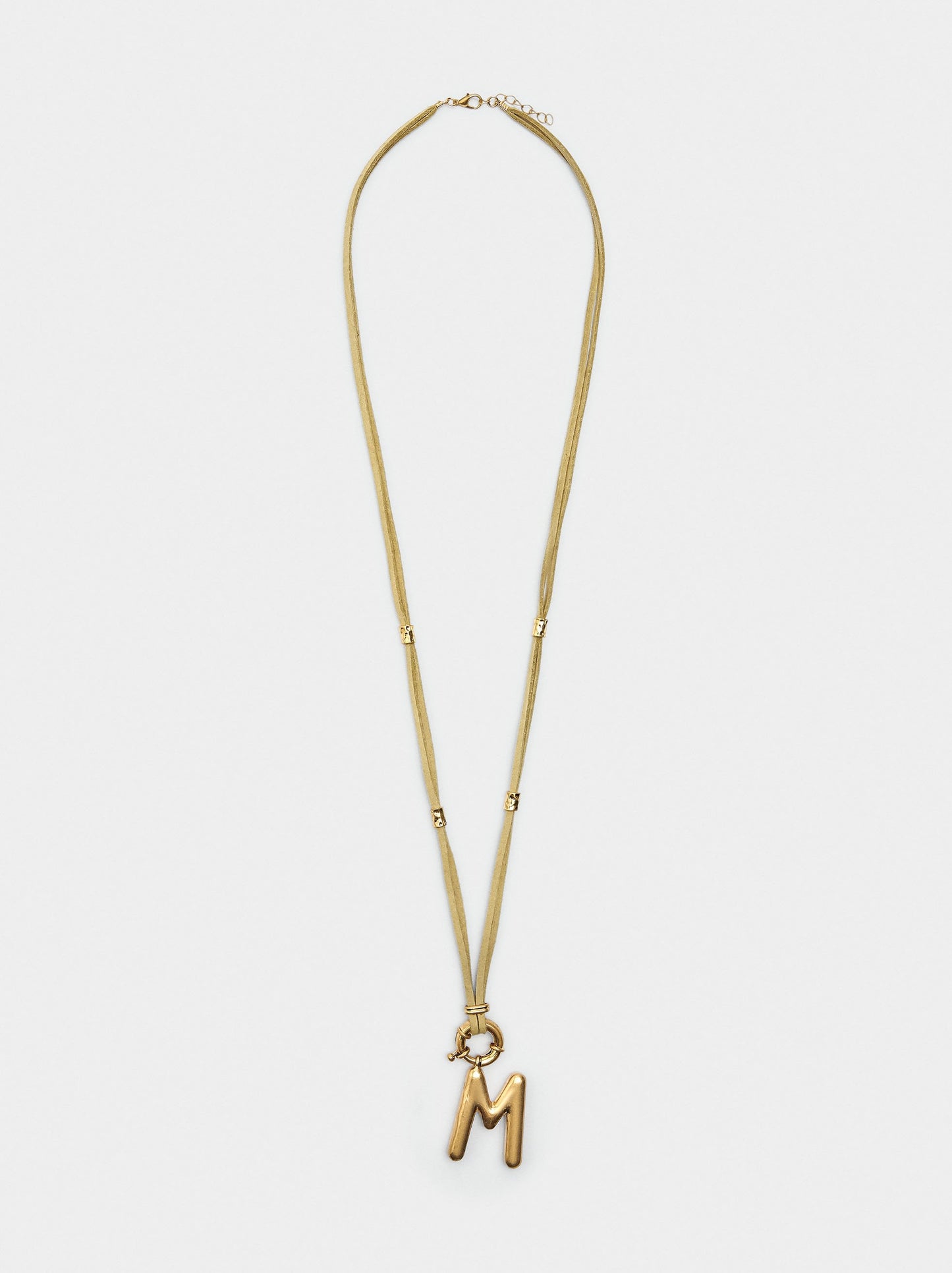 Cord Necklace With Letter