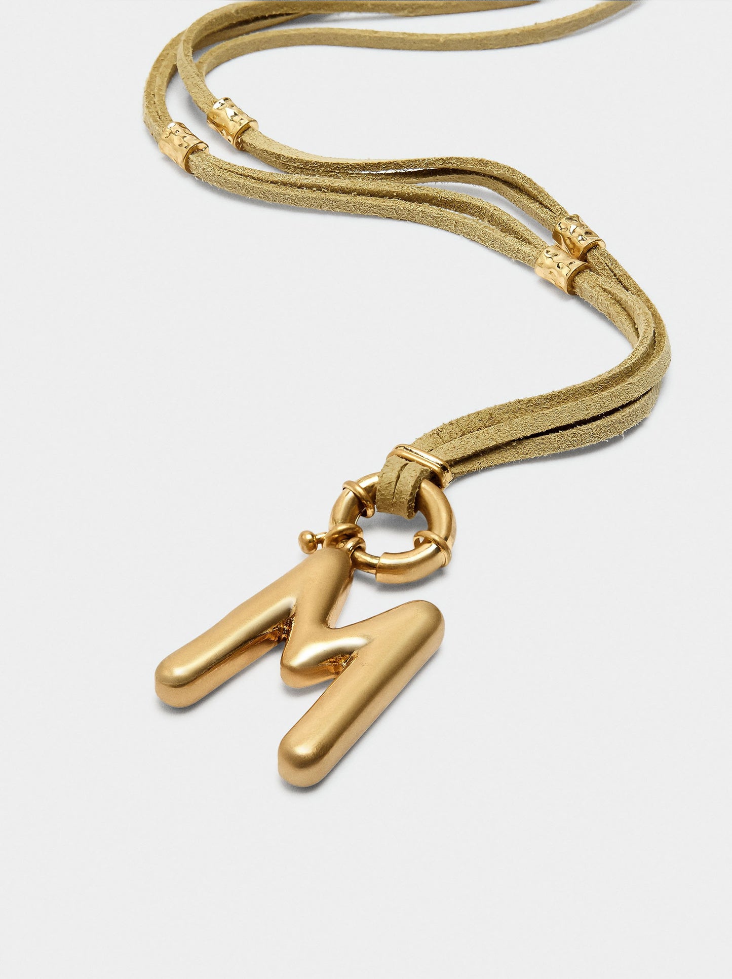 Cord Necklace With Letter