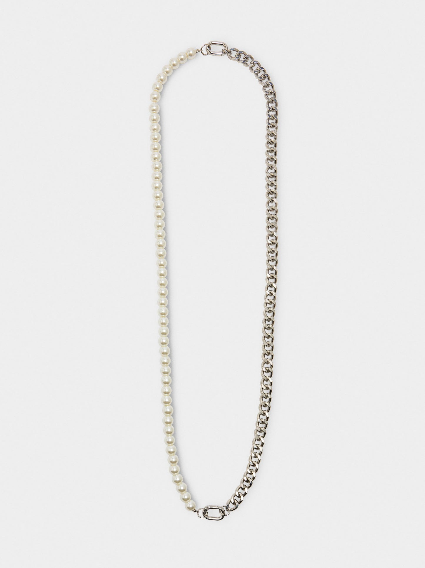 Convertible Necklace With Links And Pearls