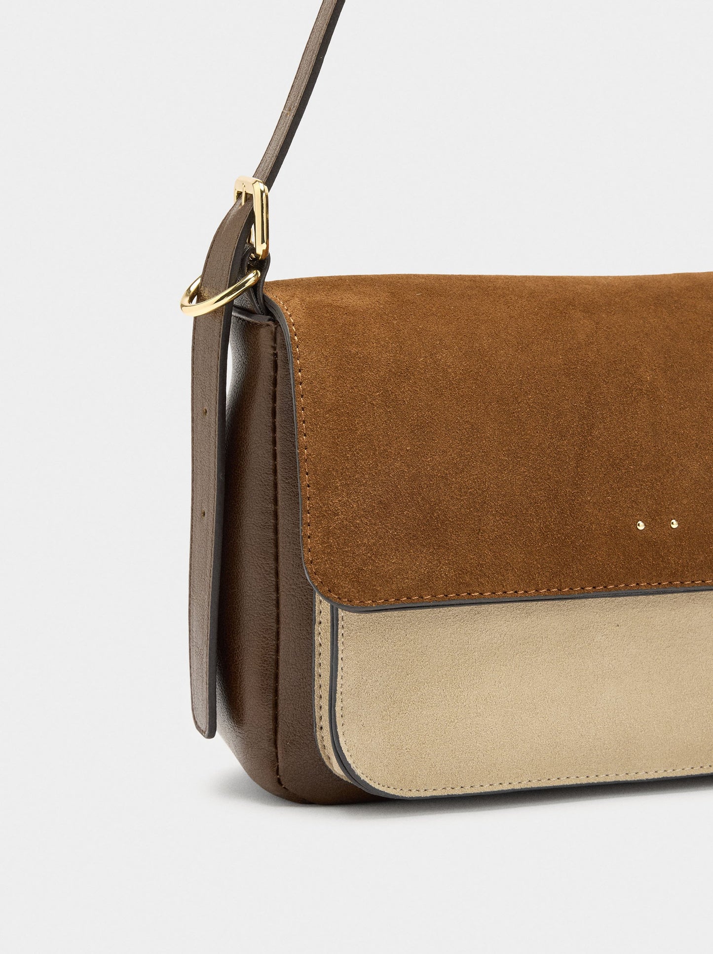Crossbody Bag With Leather Details