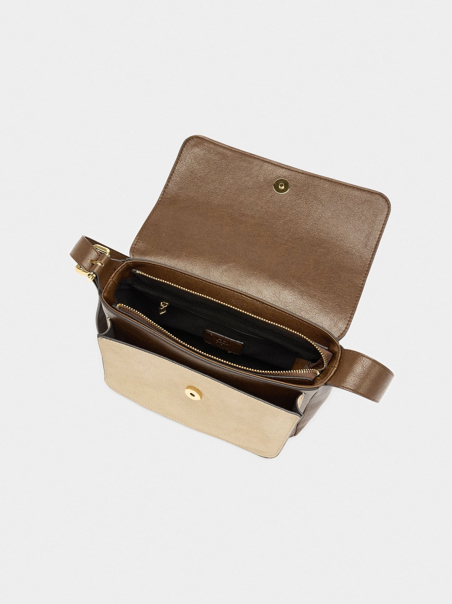 Crossbody Bag With Leather Details