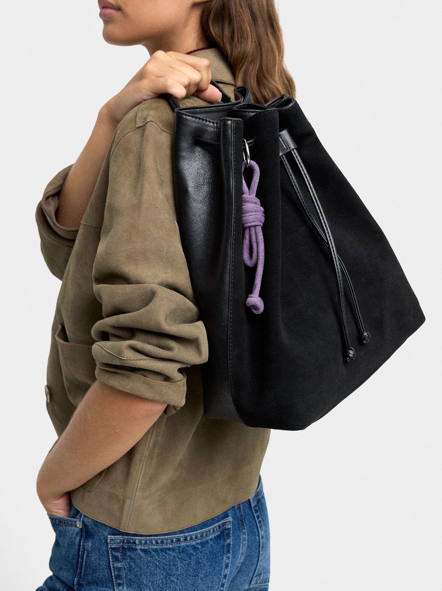 Backpack With Leather Details