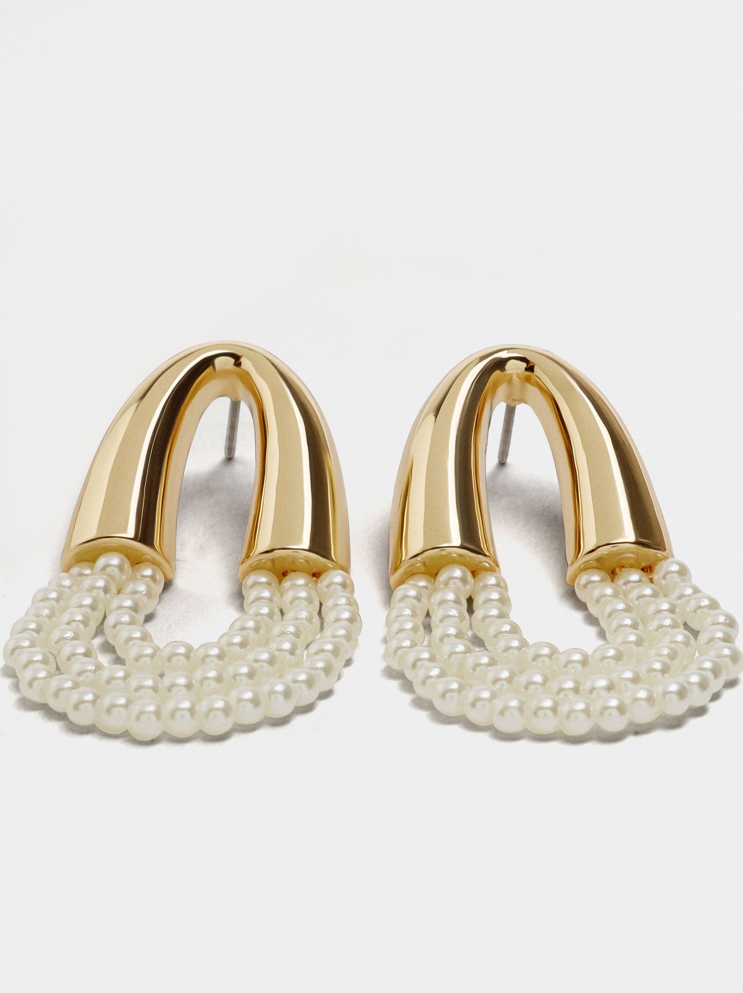 Arch Earrings With Pearls