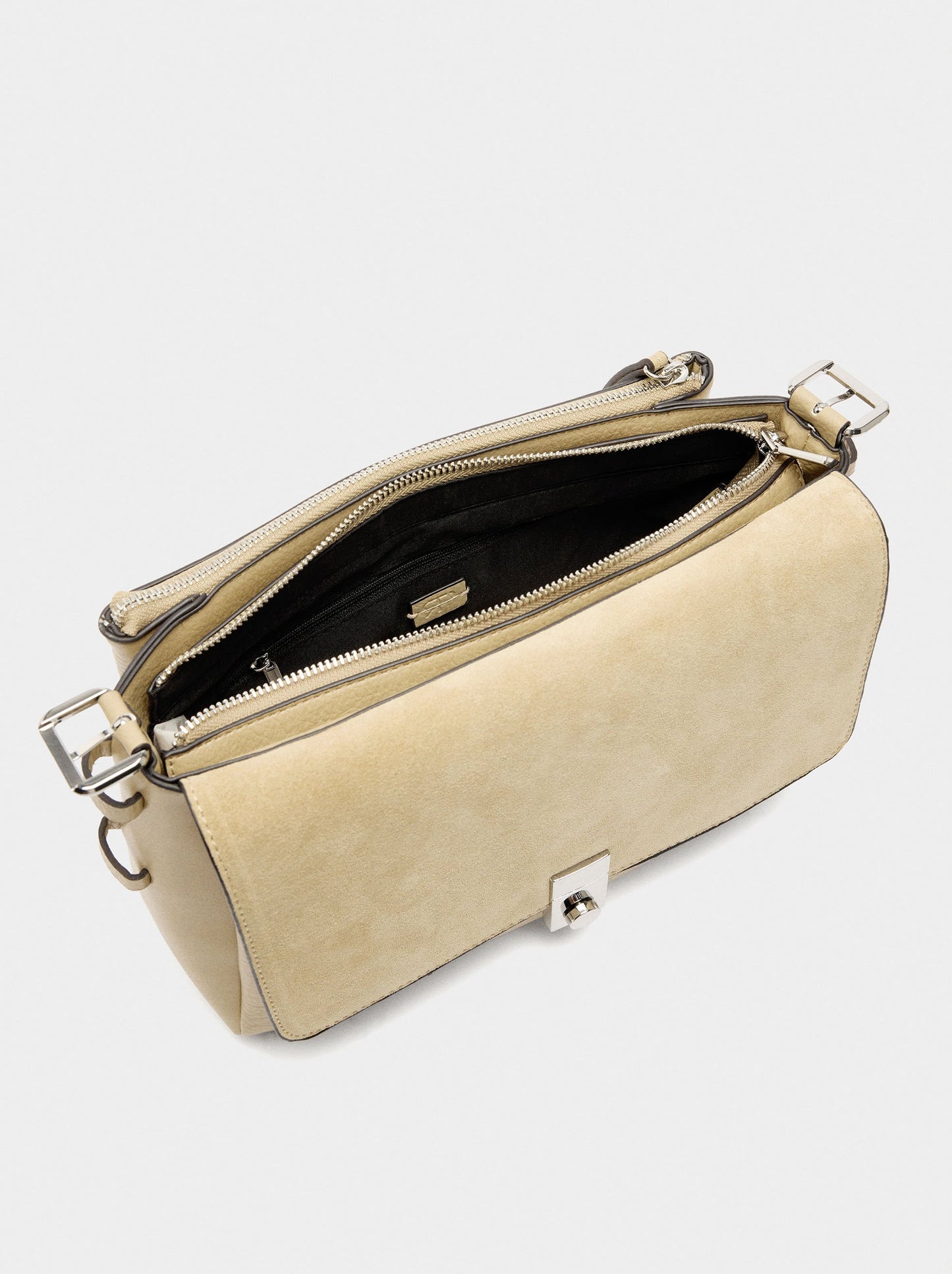 Crossbody Bag With Leather Details