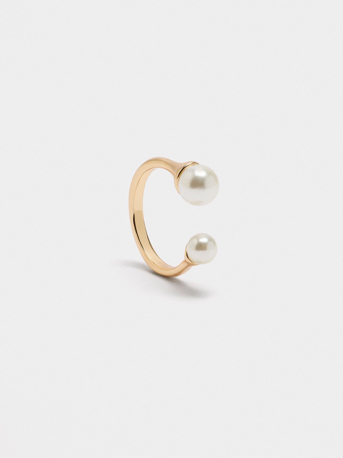Open Ring With Pearls