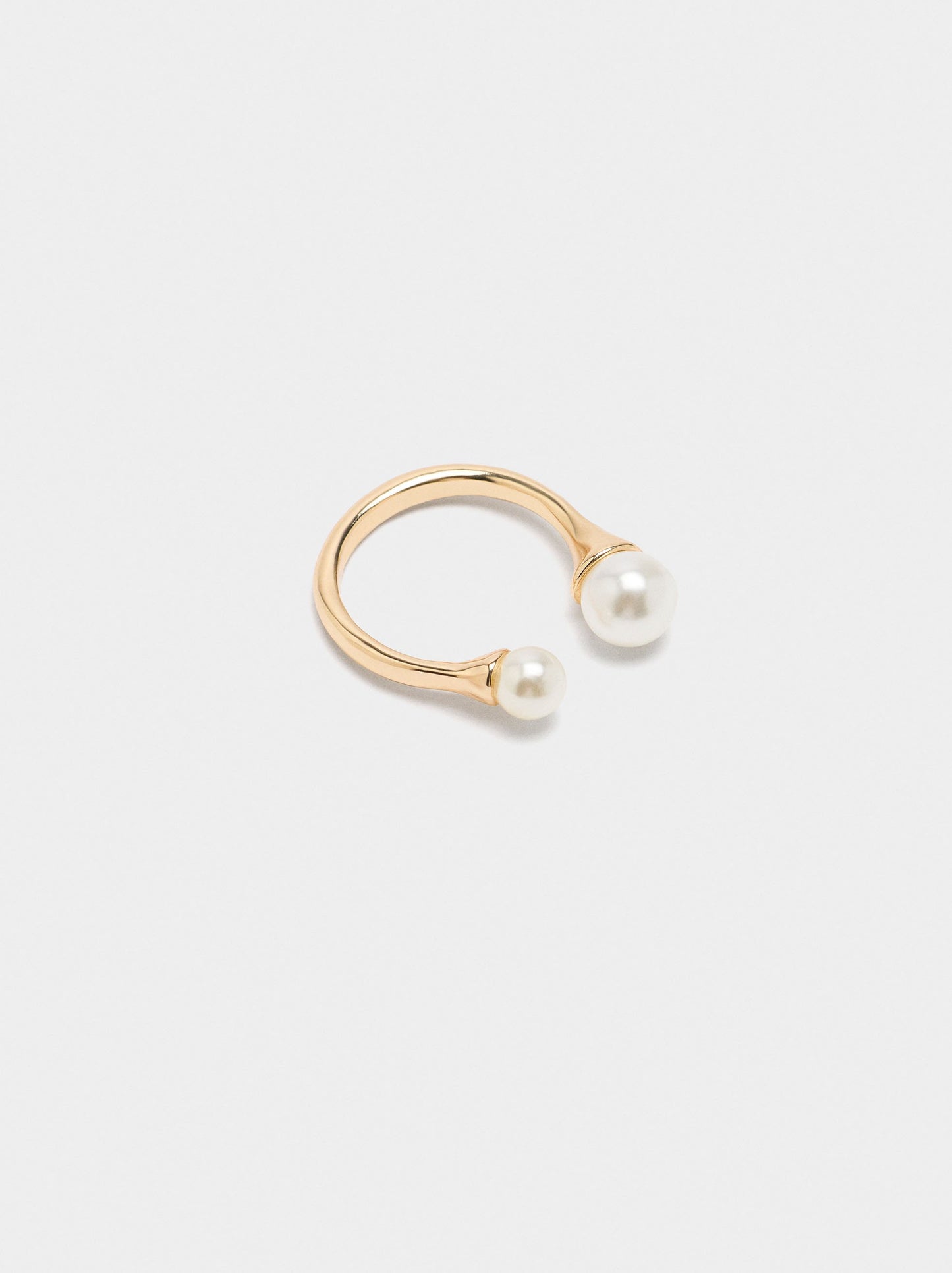 Open Ring With Pearls