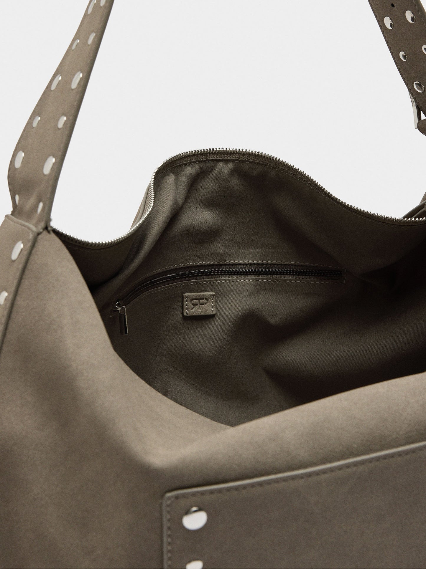 Leather-Effect Handbag With Studs