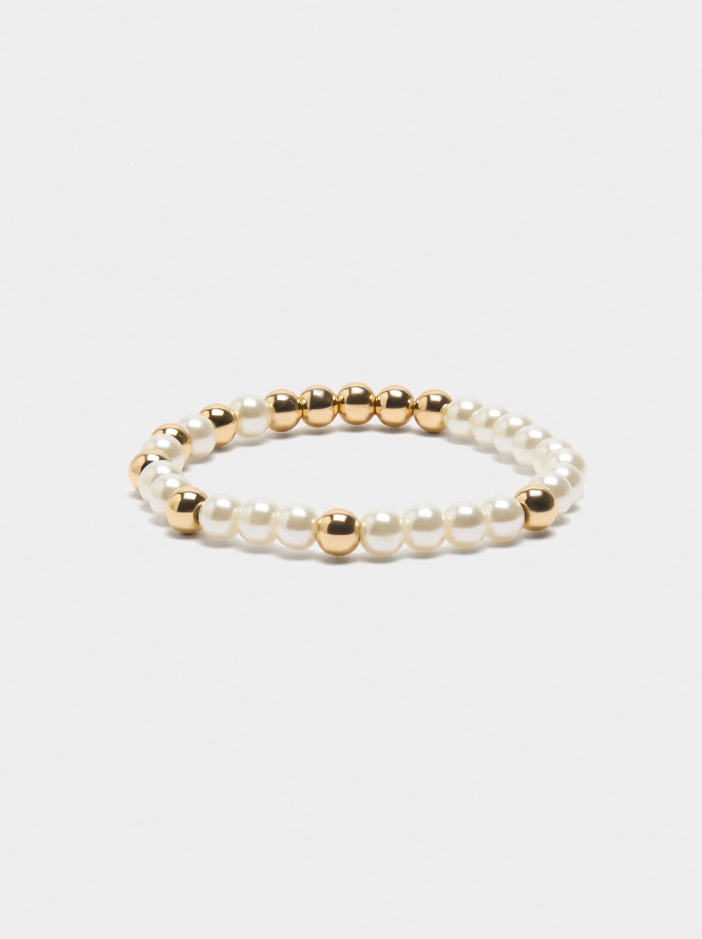 Elastic Bracelet With Pearls