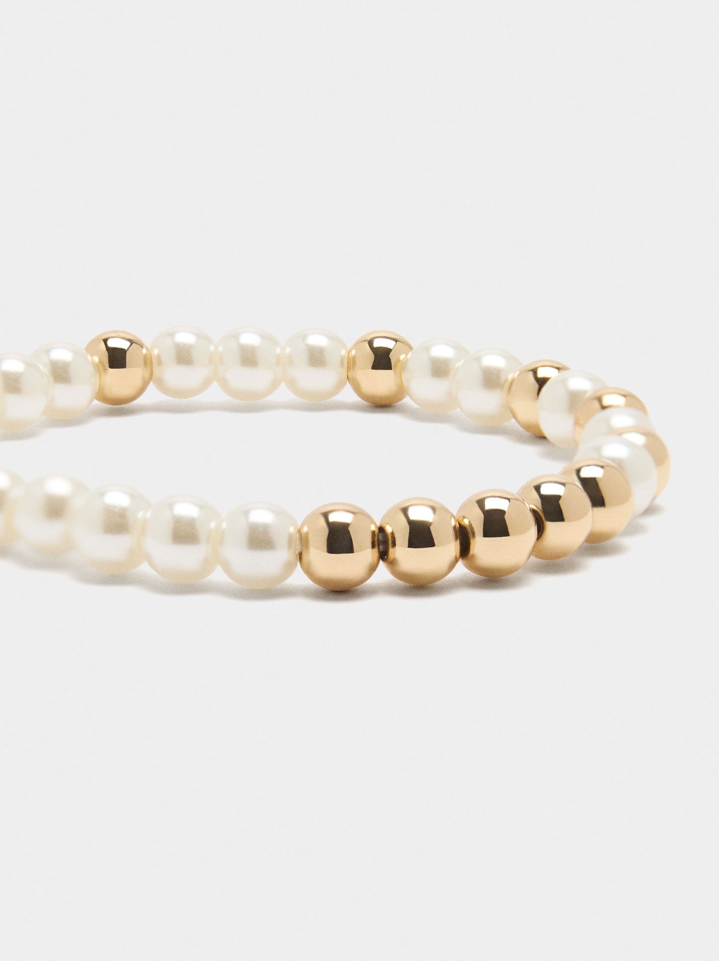 Elastic Bracelet With Pearls